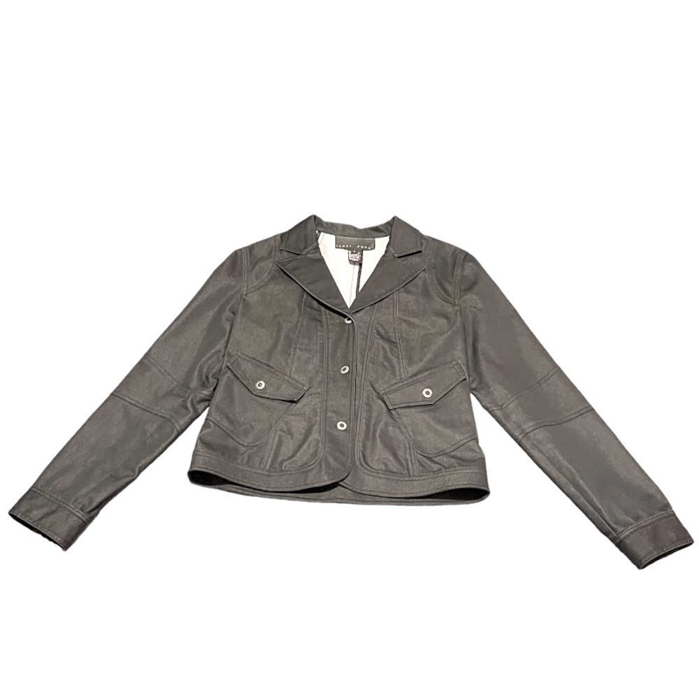 Anthropologie Yansi Fugel Black Denim Blazer - Picture 4 of 7
